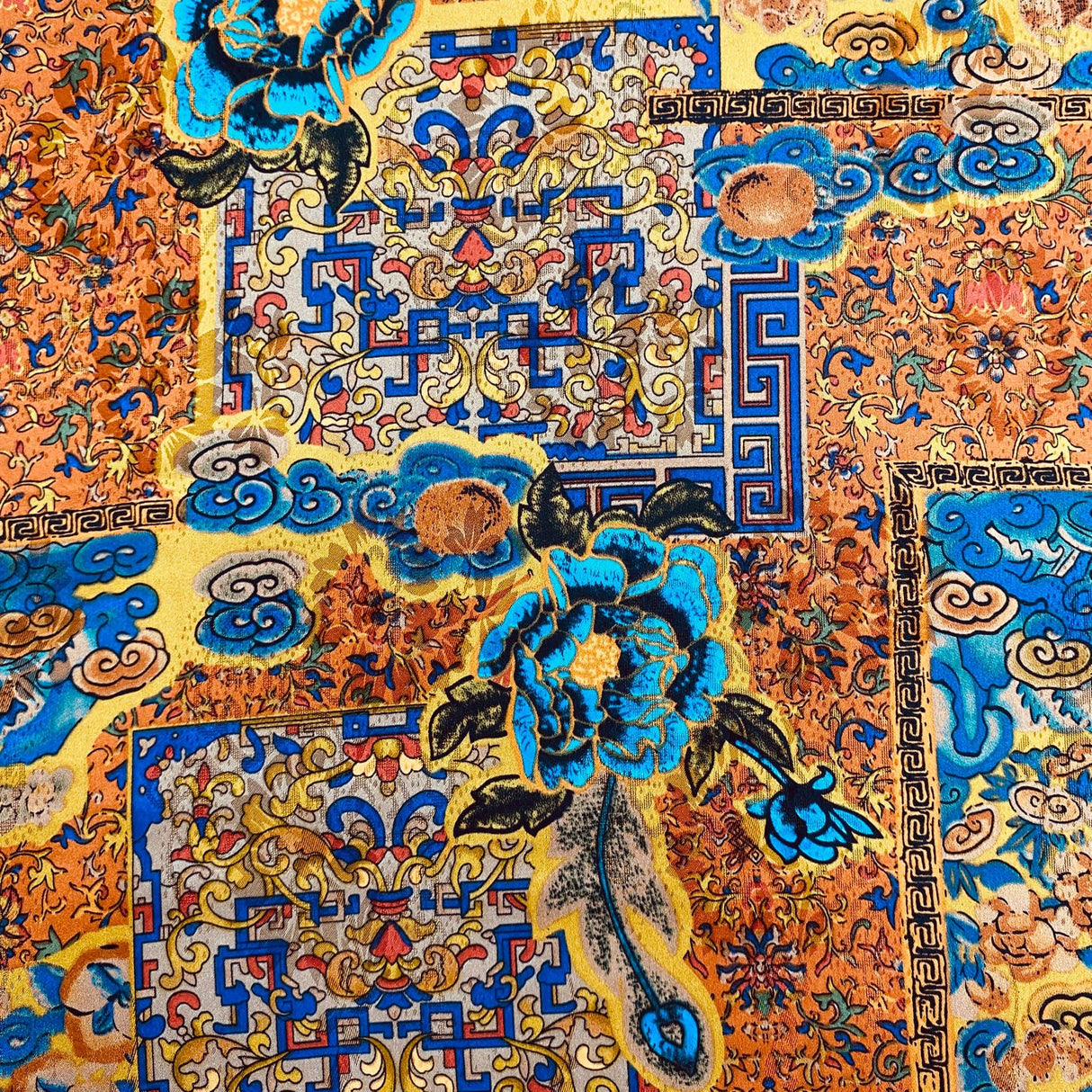 Pound A Metre 3 Metres Soft Touch Japanese Printed Crepe - 45" Wide (Silky)