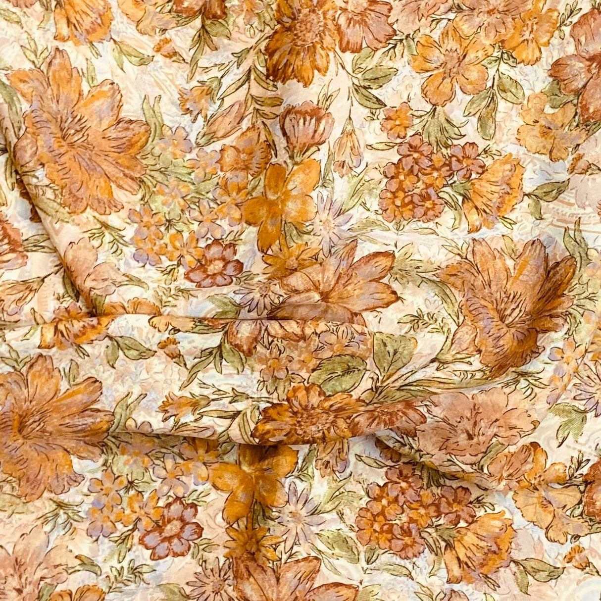 Pound A Metre 3 Metres Soft Touch Japanese Printed Crepe - 45" Wide (Winter)