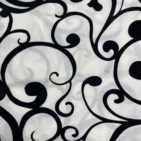 Pound A Metre 3 Metres Soft Velvet Lining Fabric – 55" Wide (Black & White)