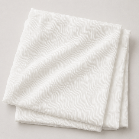 Pound A Metre 3 Metres Soft Wave Ribbed Jersey 55” Wide- (White)