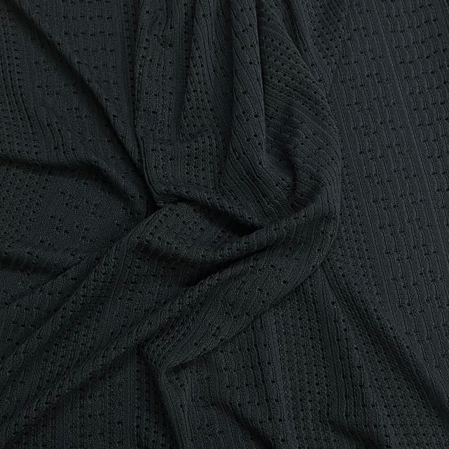 Pound A Metre 3 Metres Stylish Cuddle Knit Soft Jersey 55" Wide (Black)
