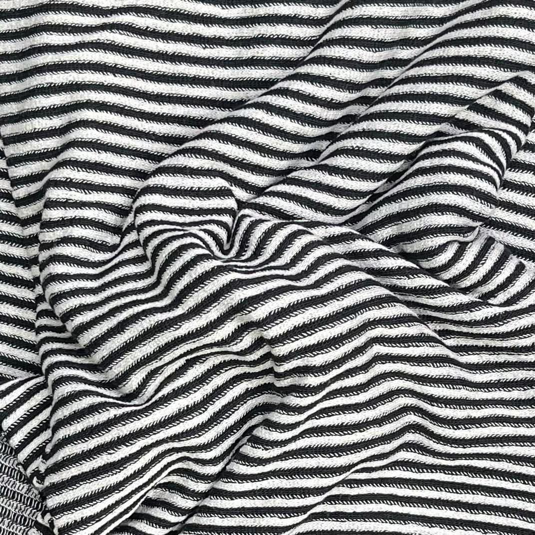Pound A Metre 3 Metres Stylish Cuddle Knit Soft Jersey 55" Wide (Black & White)