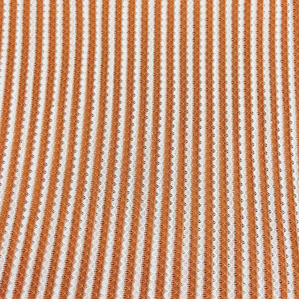Pound A Metre 3 Metres Stylish Cuddle Knit Soft Jersey 55" Wide (Rust & White)