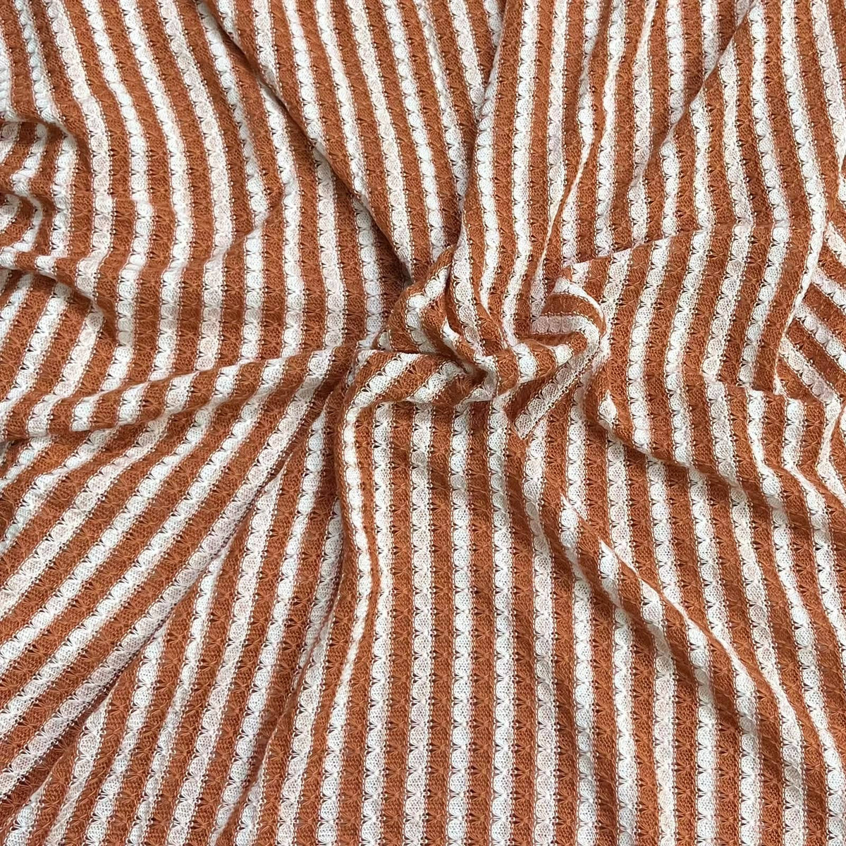 Pound A Metre 3 Metres Stylish Cuddle Knit Soft Jersey 55" Wide (Rust & White)