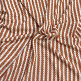 Pound A Metre 3 Metres Stylish Cuddle Knit Soft Jersey 55" Wide (Rust & White)