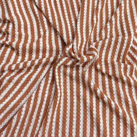 Pound A Metre 3 Metres Stylish Cuddle Knit Soft Jersey 55" Wide (Rust & White)
