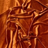 Pound A Metre Rust 3 Metres Super Smooth Spandex Velvet 60" Wide (23 Colours Available)