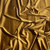 Pound A Metre Goldy Brown 3 Metres Super Smooth Spandex Velvet 60" Wide (23 Colours Available)