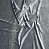 Pound A Metre Grey 3 Metres Super Smooth Spandex Velvet 60" Wide (23 Colours Available)