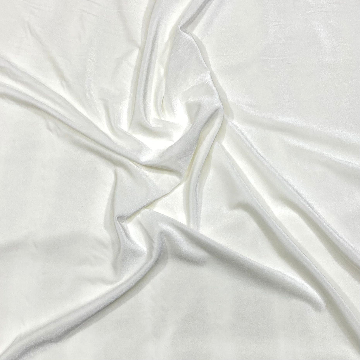 Pound A Metre White 3 Metres Super Smooth Spandex Velvet 60" Wide (23 Colours Available)