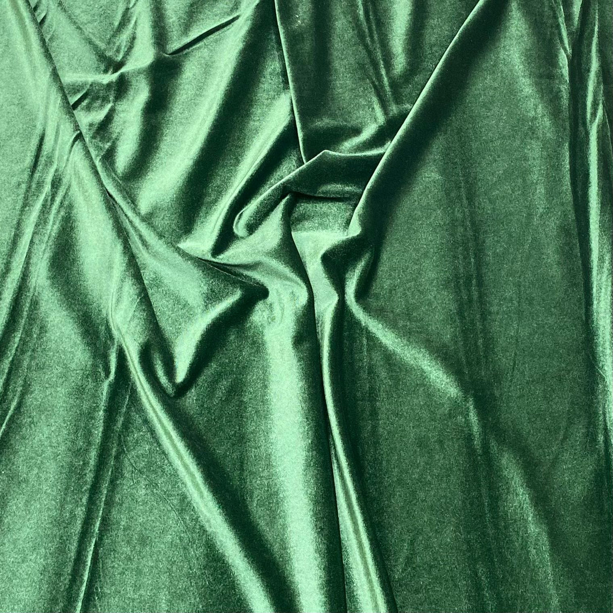 Pound A Metre Green 3 Metres Super Smooth Spandex Velvet 60" Wide (23 Colours Available)