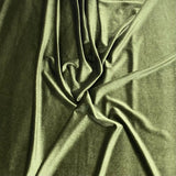 Pound A Metre Khaki 3 Metres Super Smooth Spandex Velvet 60" Wide (23 Colours Available)
