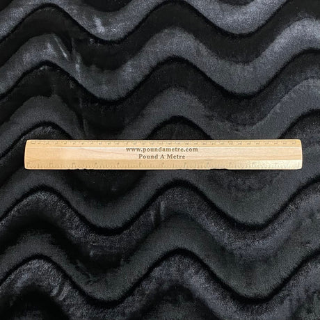 Pound A Metre 3 Metres Super Smooth Swirl Velvet – 55″ Wide (Black) (EOL)