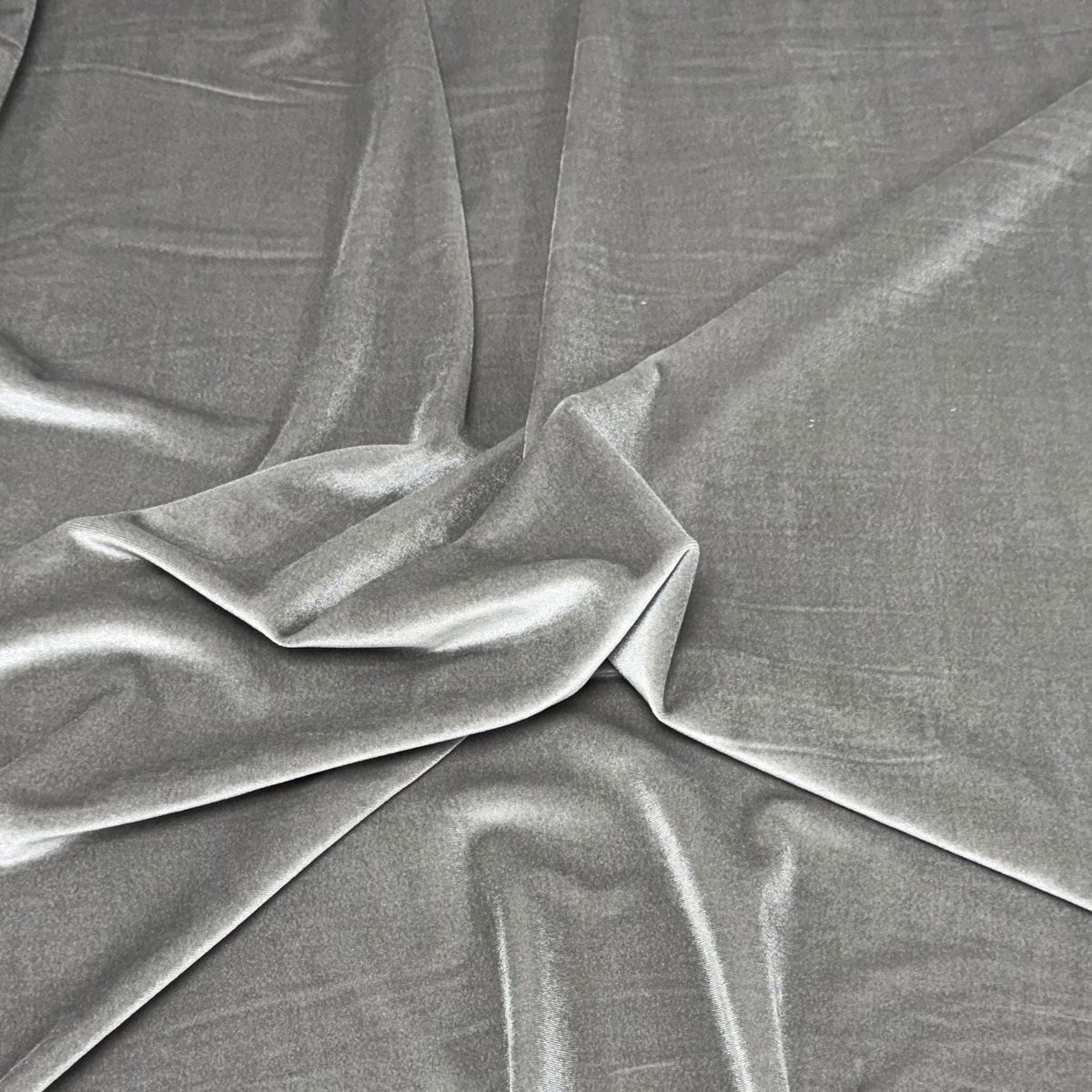 Silver Velvet Color 3 Metres Silver Super Smooth Velvet Fabric – 55” Wide – Pound A Metre