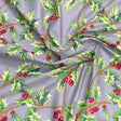 Pound A Metre 3 Metres 3 Metres Super Soft Christmas Print Poplin Cotton - 45" Wide (Mistletoe Grey)