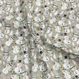 Pound A Metre 3 Metres 3 Metres Super Soft Christmas Print Poplin Cotton - 45" Wide (Snowman Grey)