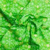 Pound A Metre 3 Metres 3 Metres Super Soft Christmas Print Poplin Cotton - 45" Wide (Stars Green)