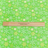 Pound A Metre 3 Metres 3 Metres Super Soft Christmas Print Poplin Cotton - 45" Wide (Stars Green)