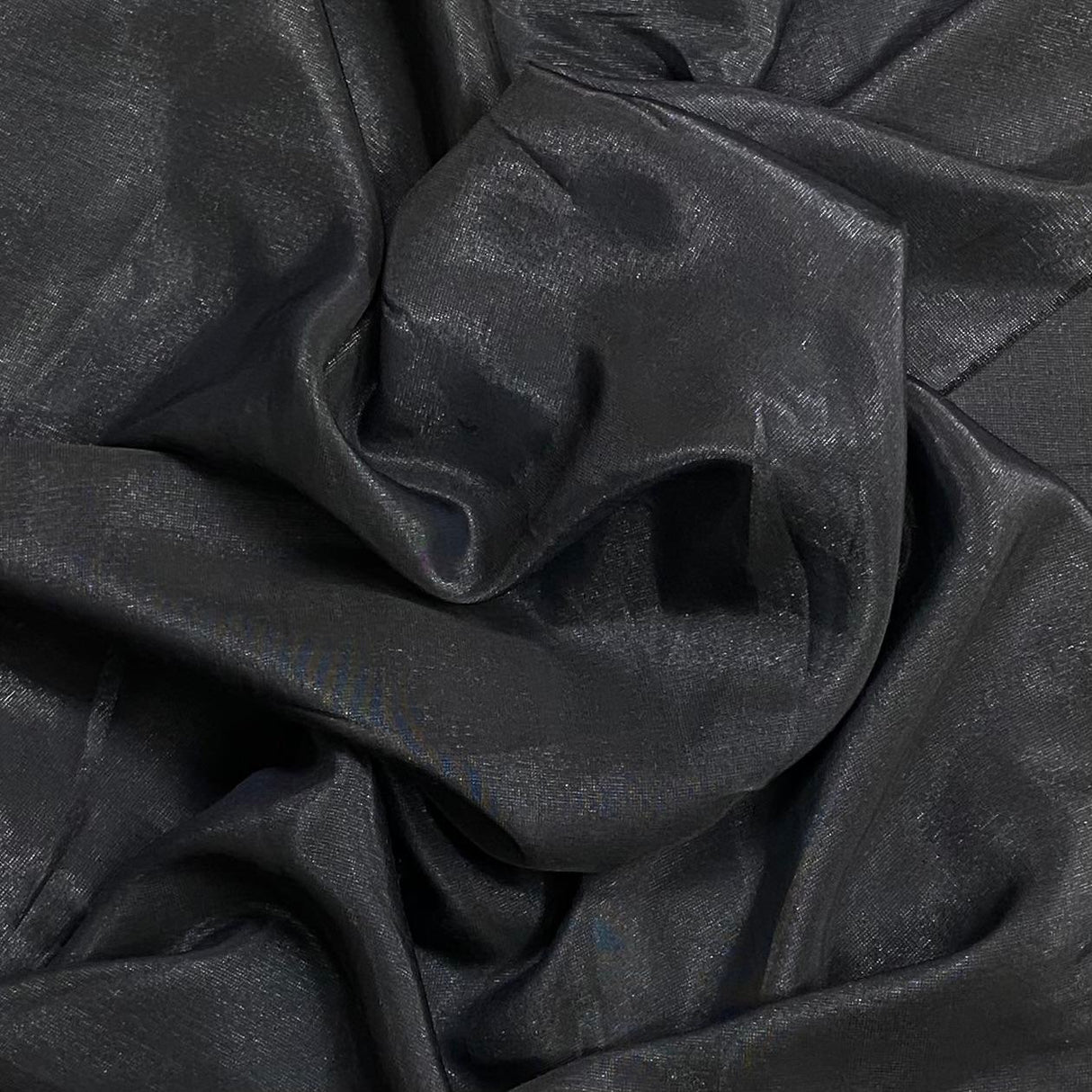 Pound A Metre 3 Metres Super Soft Plain Chiffon- 55" Wide - (Black Metallic)