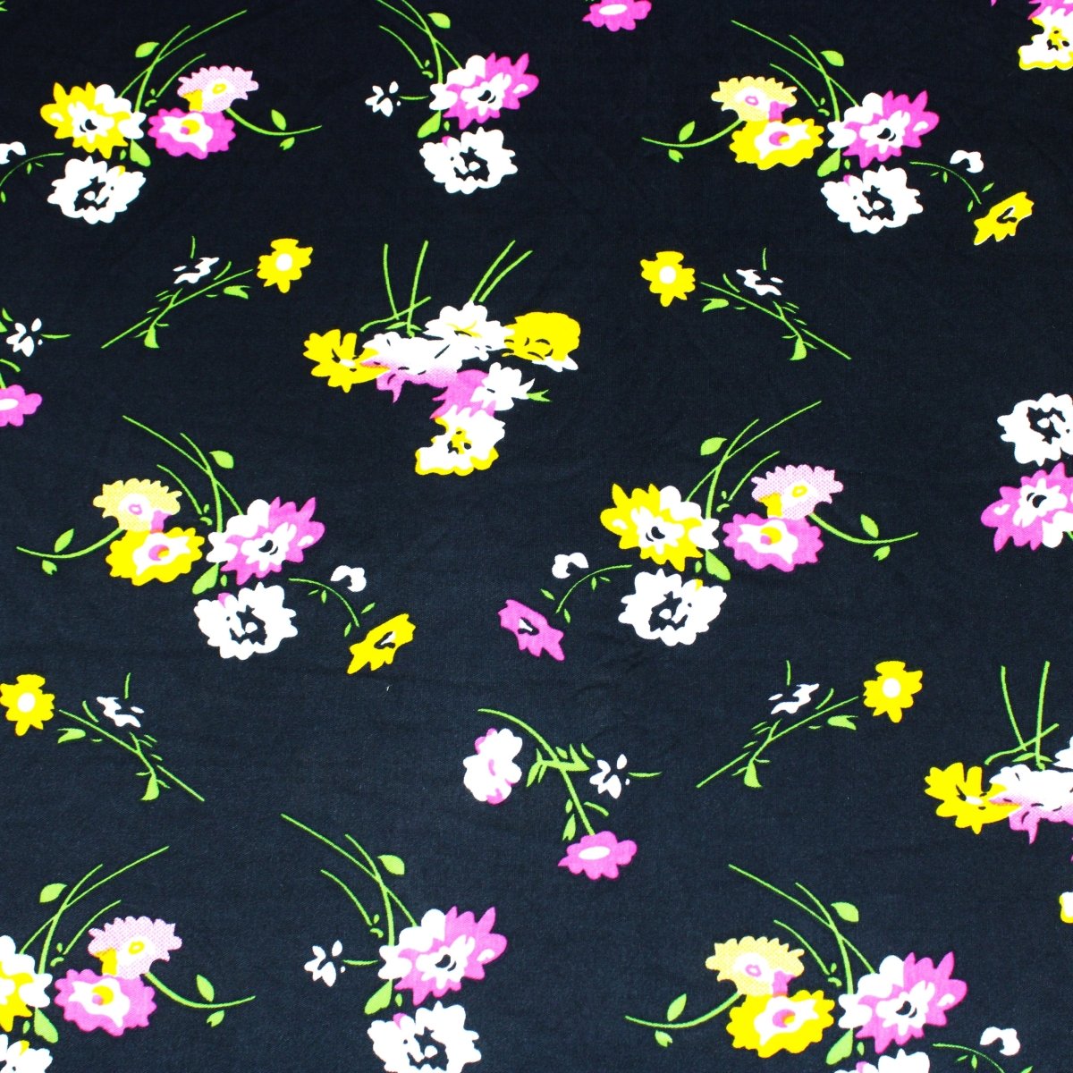 3 Metres Super Soft Polyester Jersey- 55" Wide (Black & Pink) - Pound A Metre