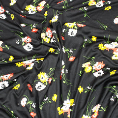 3 Metres Super Soft Polyester Jersey- 55" Wide (Black & Red) - Pound A Metre
