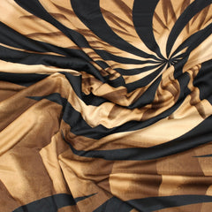 3 Metres Super Soft Polyester Jersey- 55" Wide (Brown Twirl) - Pound A Metre