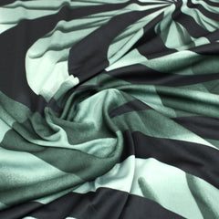 3 Metres Super Soft Polyester Jersey- 55" Wide (Green Twirl) - Pound A Metre