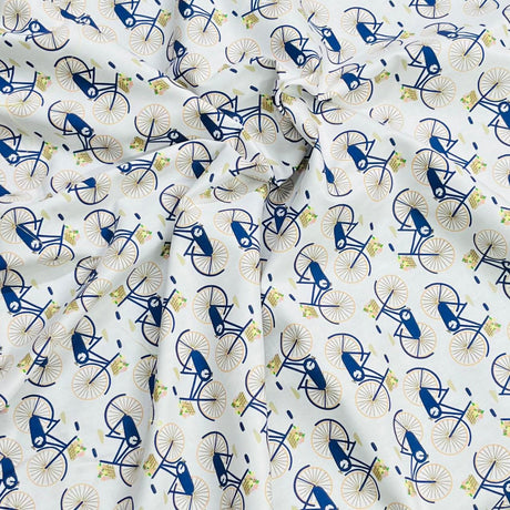 Pound A Metre 3 Metres Super Soft Printed Cotton Poplin – 45" Wide (Bicycle)