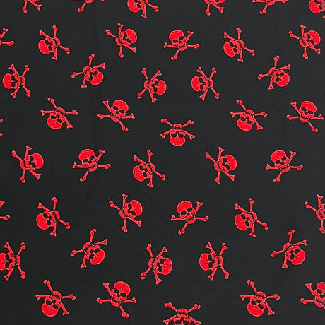Pound A Metre 3 Metres Super Soft Printed Cotton Poplin – 45" Wide (Skull)