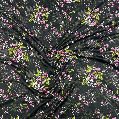 Pound A Metre 3 Metres 3 Metres Super Soft Printed Jersey- 55" Wide (Evening Florals)