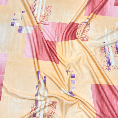 Pound A Metre 3 Metres 3 Metres Super Soft Printed Jersey   55" Wide (Peach)