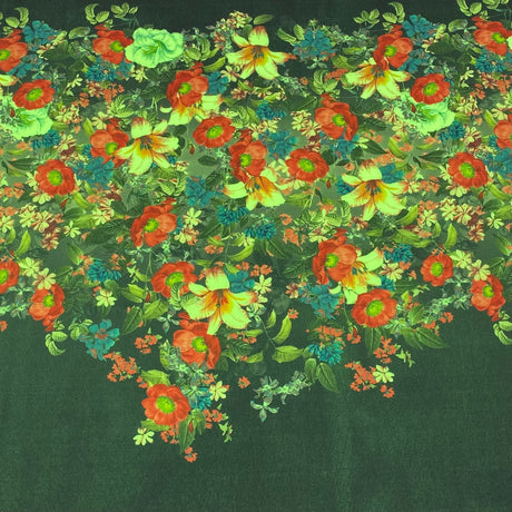 Pound A Metre 3 Metres Super Soft Printed Lycra Jersey   55" Wide (Green)