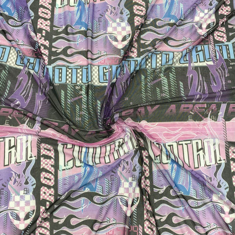 Pound A Metre 3 Metres 3 Metres Super Soft Printed Mesh Jersey   55" Wide (Race)