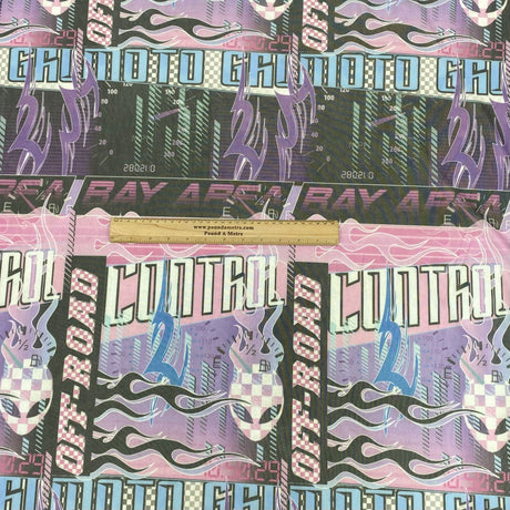 Pound A Metre 3 Metres 3 Metres Super Soft Printed Mesh Jersey   55" Wide (Race)