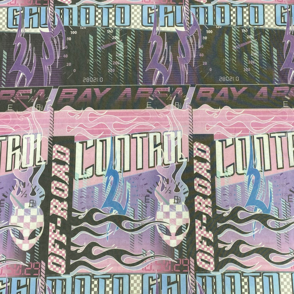 Pound A Metre 3 Metres 3 Metres Super Soft Printed Mesh Jersey   55" Wide (Race)