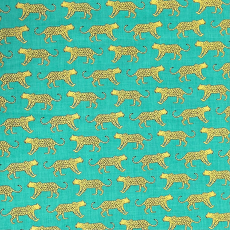 Pound A Metre 3 Metres Super Soft Printed Poly Cotton – 45" Wide (Green Cheetah)