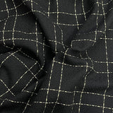 Pound A Metre 3 Metres Super Soft Printed Wool Fabric – 55'' Wide (Black & Gold)