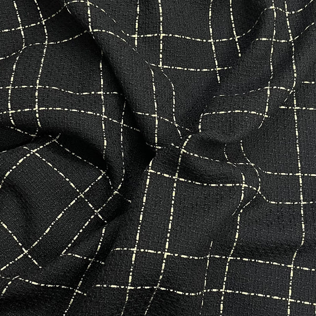 Pound A Metre 3 Metres Super Soft Printed Wool Fabric – 55'' Wide (Black & Gold)
