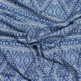 Pound A Metre 3 Metres Textured Printed Scuba Jersey- (Blue)
