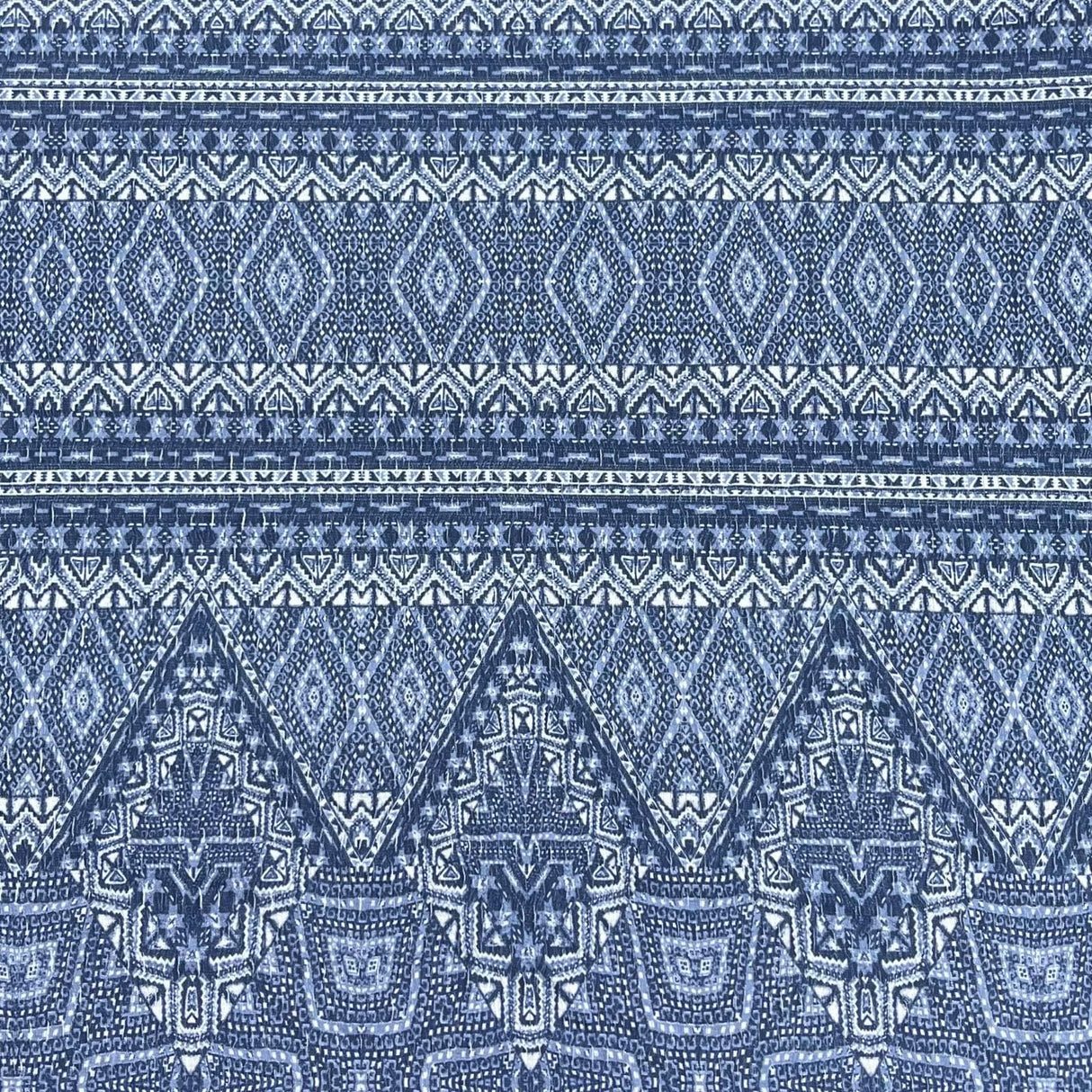 Pound A Metre 3 Metres Textured Printed Scuba Jersey- (Blue)