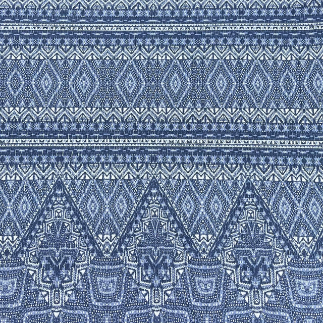 Pound A Metre 3 Metres Textured Printed Scuba Jersey- (Blue)
