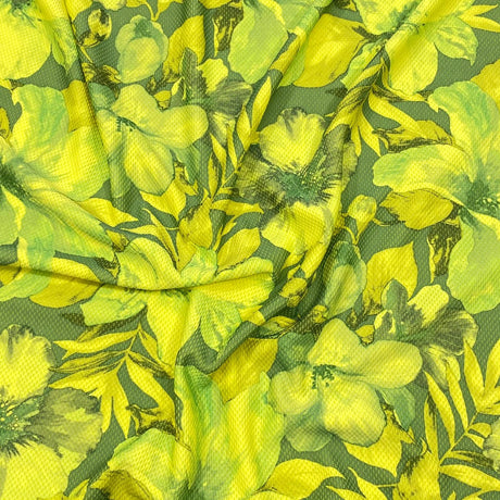 Pound A Metre 3 Metres 3 Metres Textured Scuba Jersey- 45" Wide (Yellow)