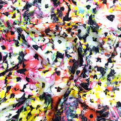 3 Metres Textured Scuba Jersey- 55" Wide (Abstract Florals) - Pound A Metre