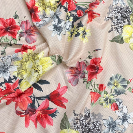 Pound A Metre 3 Metres 3 Metres Textured Scuba Jersey- 55" Wide (Floral) (EOL)