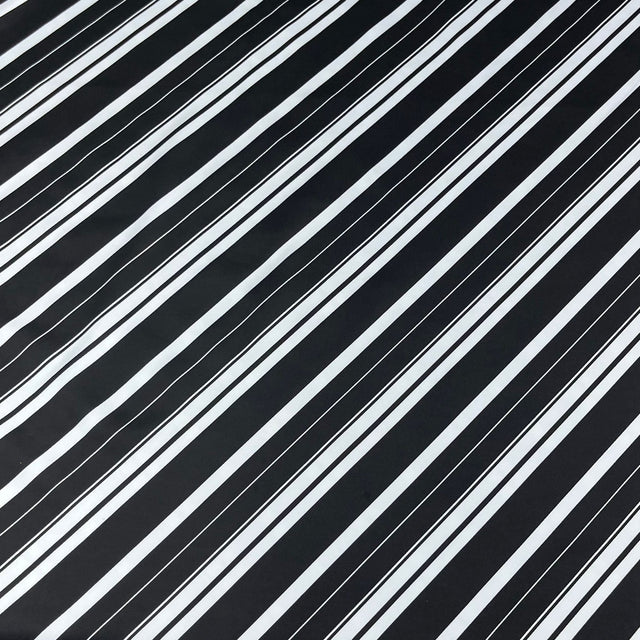 Pound A Metre 3 Metres 3 Metres Textured Scuba Jersey- (Black & White)