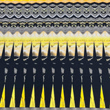 Pound A Metre 3 Metres 3 Metres Textured Scuba Jersey- (Black & Yellow)