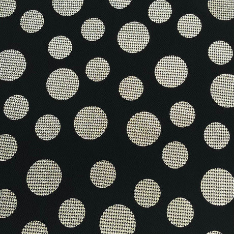 Pound A Metre 3 Metres 3 Metres Textured Scuba Jersey- (Gold Polka)