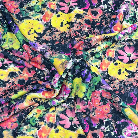 Pound A Metre 3 Metres 3 Metres Textured Scuba Jersey- (Multicolour)