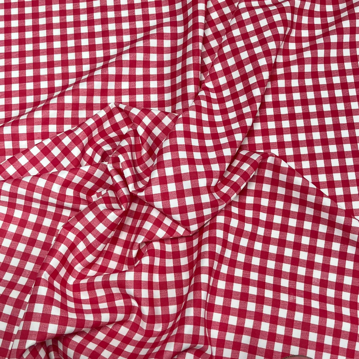 Pound A Metre 3 Metres 3 Metres Textured Scuba Jersey- (Red Check)
