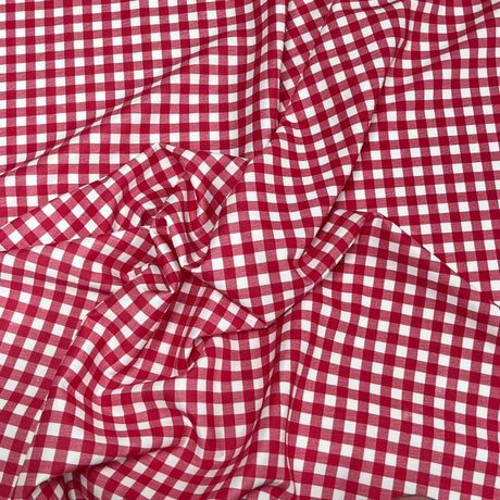 Pound A Metre 3 Metres 3 Metres Textured Scuba Jersey- (Red Check)
